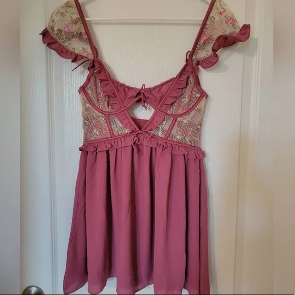 For Love and Lemons Camilla Embroidered Slip Dress M  🍋 💕 - Picture 4 of 8